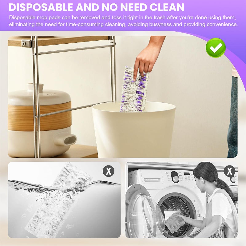 Fenkabs 25 Pack Disposable Mop Pads for Swiffer PowerMop Multi-Surface Floor Mop, Mopping Pad Refills for Floor Cleaning - Image 5
